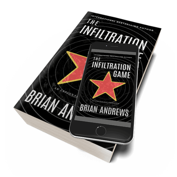paperback and ebook covers for The Infiltration Game
